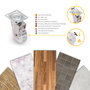 Emuca Lot de 4 roulettes Slip transparente avec plétine de montage, diamètre 75mm, Acier et Plastique