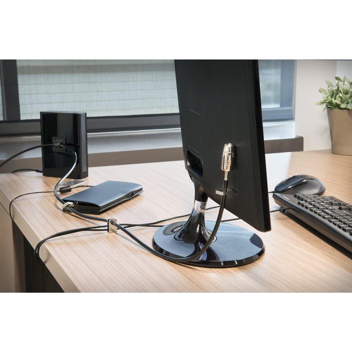 Kensington Desktop & Peripherals Locking Kit 2.0 (K67958EU) - Kit antivol de sécurité pour ordinateurs et périphériques - Câble acier 8 pieds - Clé universelle
