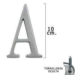 WOLFPACK LINEA PROFESIONAL Lettre Métallique A Argent Mat 10 cm