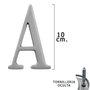 WOLFPACK LINEA PROFESIONAL Lettre Métallique A Argent Mat 10 cm