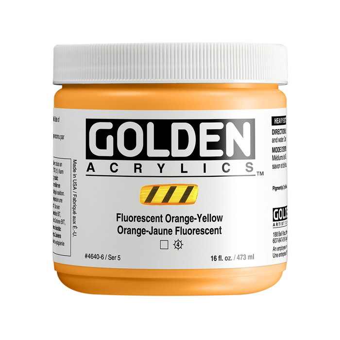 Golden Couleurs Acryliques Heavy Body Fluorescent Orange-Jaune Golden Couleurs Acryliques Heavy Body Fluorescent Orange-Jaune