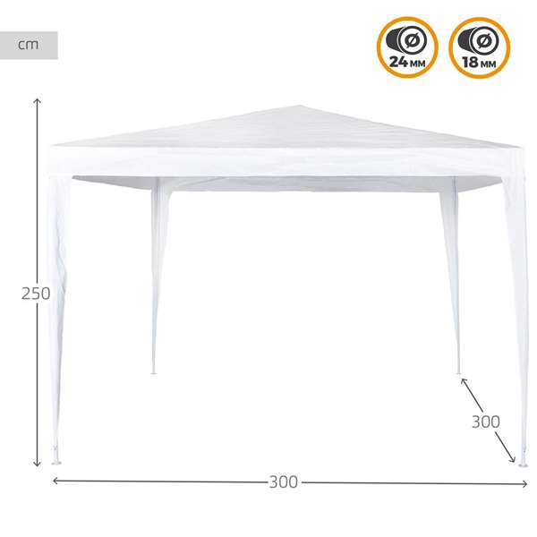 Color Baby Aktive-Cenador 300x300x250 cm Blanc Color Baby Aktive-Cenador 300x300x250 cm Blanc