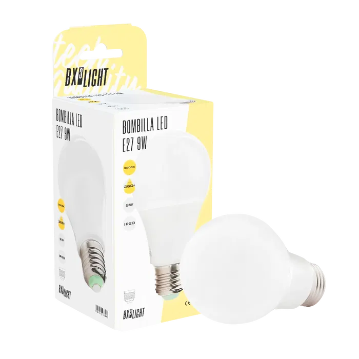BX3 LIGHT Ampoule LED E27 9W 758 Lumen Blanc Froid 40000H Réf. BX3-ED-B3-E27-9W-WW