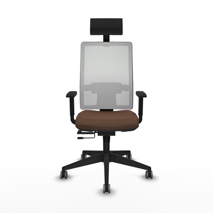 Piqueras y Crespo Chaise de Bureau Horna Brun foncé et Blanc Piqueras y Crespo Chaise de Bureau Horna Brun foncé et Blanc