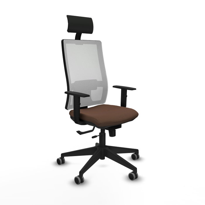 Piqueras y Crespo Chaise de Bureau Horna Brun foncé et Blanc Piqueras y Crespo Chaise de Bureau Horna Brun foncé et Blanc