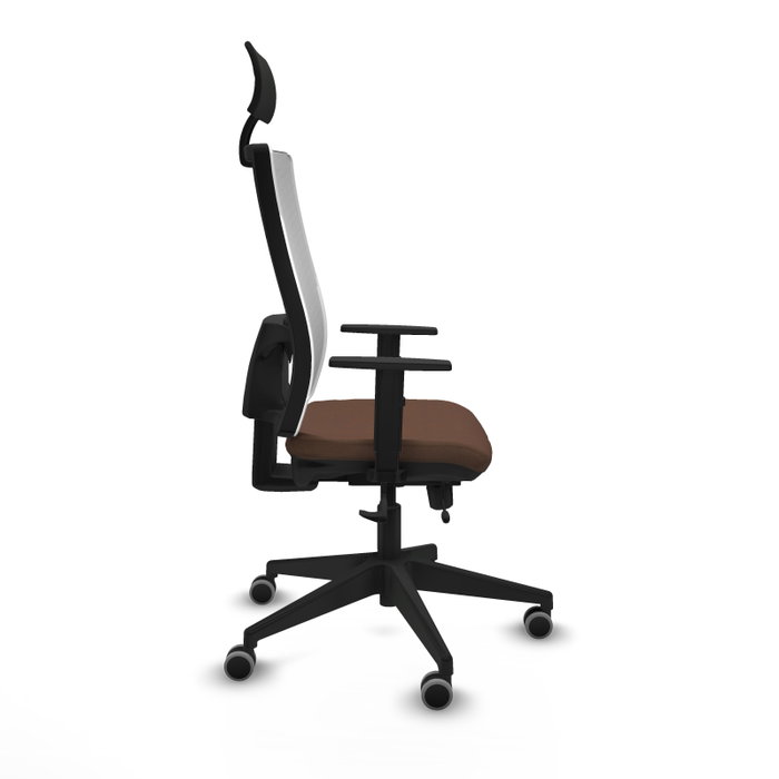 Piqueras y Crespo Chaise de Bureau Horna Brun foncé et Blanc Piqueras y Crespo Chaise de Bureau Horna Brun foncé et Blanc