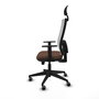 Piqueras y Crespo Chaise de Bureau Horna Brun foncé et Blanc