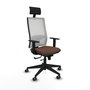 Chaise de Bureau avec Appui-tête Piqueras y Crespo 1D066G1 Brun foncé