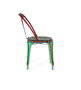 Giner y Colomer - Lot de 2 chaises métalliques peintes à la main - Multicolore - Design industriel - Dimensions (HxLxP) : 83 x 53 x 42 cm