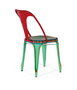 Giner y Colomer - Lot de 2 chaises métalliques peintes à la main - Multicolore - Design industriel - Dimensions (HxLxP) : 83 x 53 x 42 cm