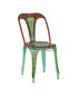 Giner y Colomer - Lot de 2 chaises métalliques peintes à la main - Multicolore - Design industriel - Dimensions (HxLxP) : 83 x 53 x 42 cm