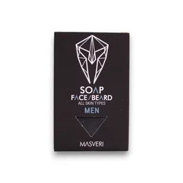 Masveri Savon de Toilettage pour Visage et Barbe 100 g, Sans Parabènes