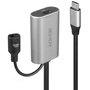 Lindy Rallonge active USB 3.2 Gen 1 Type-C à Type-C, 5 m, jusqu'à 5 Gbit/s, extension de câble avec alimentation externe optionnelle