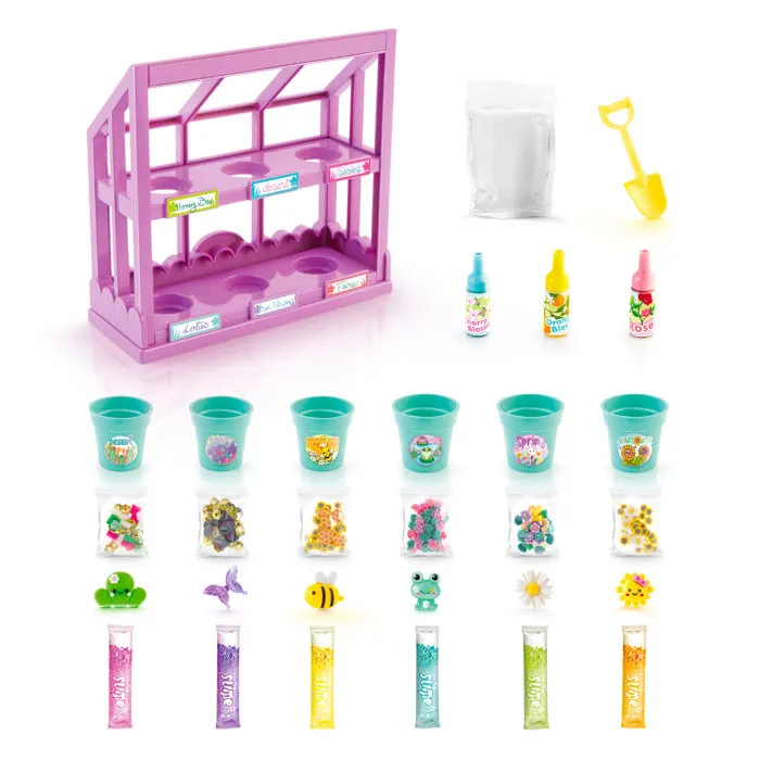 Canal Toys SSC 419 So Slime Flower Mini Jardin - Création de Slimes Colorés et Parfumés avec 6 Pots de Fleurs pour Expos