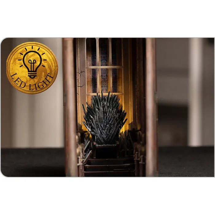 Revell Book Nook DIY Kit de Construction de Maquette 3D Serre à Livres - Tiny Adventures - Game of Thrones Le Trône de Fer avec LED