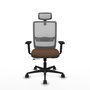 Piqueras Y Crespo Haches Chaise de Bureau Sincro/Traslack Marron et Gris