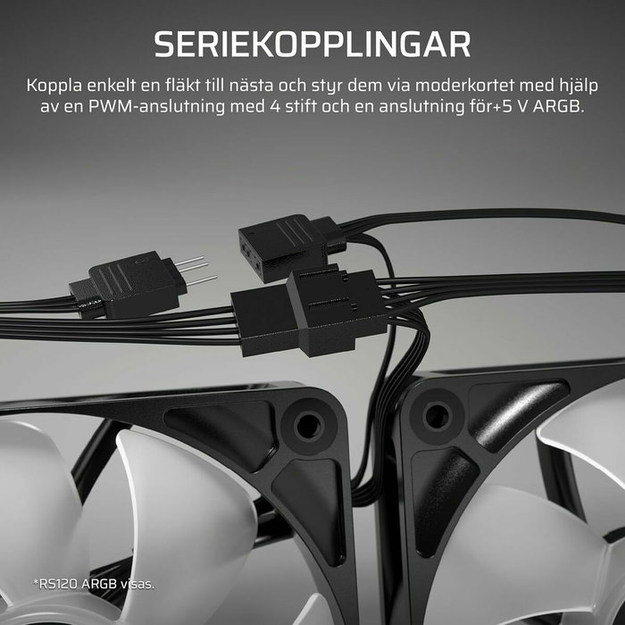Corsair RS120-R ARGB White Pack de 3 ventilateurs de boîtier 120 mm à rotation inversée Corsair RS120-R ARGB White Pack de 3 ventilateurs de boîtier 120 mm à rotation inversée