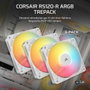 Corsair RS120-R ARGB White Pack de 3 ventilateurs de boîtier 120 mm à rotation inversée