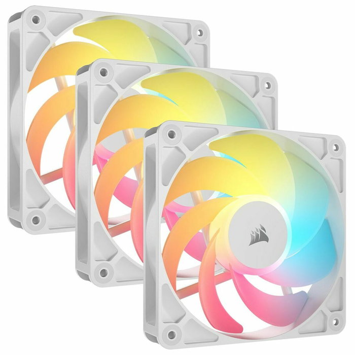 Corsair RS120-R ARGB White Pack de 3 ventilateurs de boîtier 120 mm à rotation inversée Corsair RS120-R ARGB White Pack de 3 ventilateurs de boîtier 120 mm à rotation inversée
