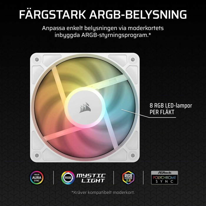 Corsair RS120-R ARGB White Pack de 3 ventilateurs de boîtier 120 mm à rotation inversée Corsair RS120-R ARGB White Pack de 3 ventilateurs de boîtier 120 mm à rotation inversée