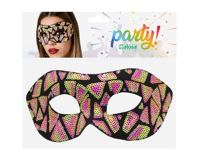 Masque vénitien rose pour femme adulte avec paillettes, idéal pour fête costumée et carnaval