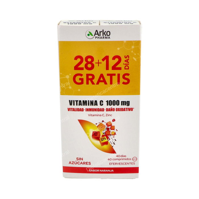 Arkopharma Arkovital Vitamine C 1000 Mg - Boîte de 40 Comprimés Effervescents Arkopharma Arkovital Vitamine C 1000 Mg - Boîte de 40 Comprimés Effervescents
