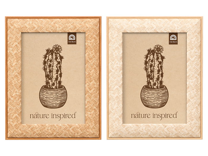 GIFTDECOR Lot de 24 cadres photo finition tressée 13x18cm Madera GIFTDECOR Lot de 24 cadres photo finition tressée 13x18cm Madera