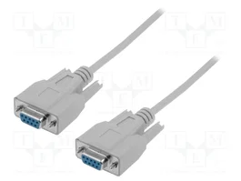 DIGITUS Câble D-Sub 9pin socle de deux côtés 3m gris