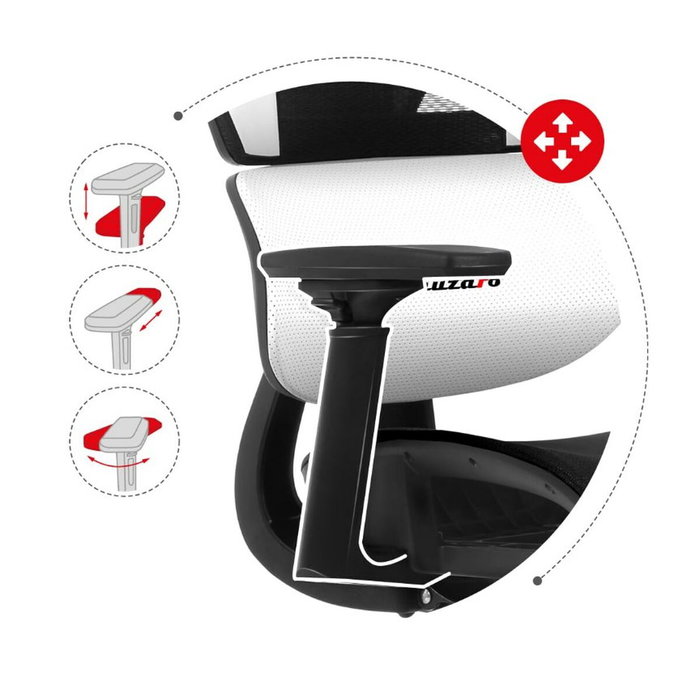 Chaise de jeu Huzaro HZ-Combat 8.0 White