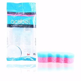 Calypso Éponge tonifiante double action ACTIBEL 1 unité - Face bleue tonifiante et face rose nettoyage doux