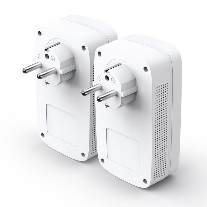 TP-Link TL-PA8030P Kit Powerline AV1200 avec 3 ports Gigabit et prise intégrée, Blanc