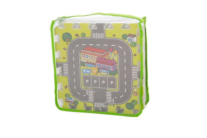 Creaciones Lloris - Puzzle City Eva en mousse 30 x 30 x 1 cm avec sac de rangement - Rouge - Polyester - À partir de 12 mois