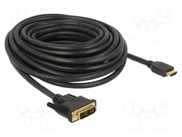 DELOCK Câble DVI-D (18+1) vers HDMI, 10m, noir