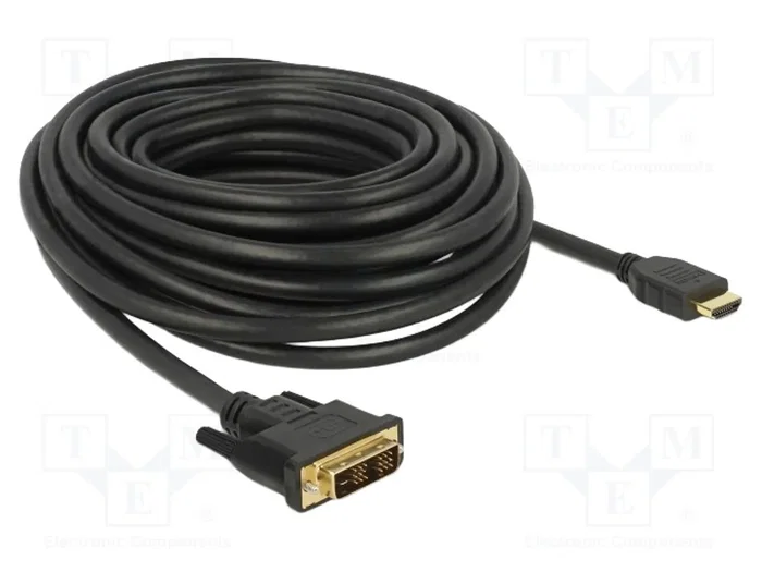 DELOCK Câble DVI-D (18+1) vers HDMI, 10m, noir