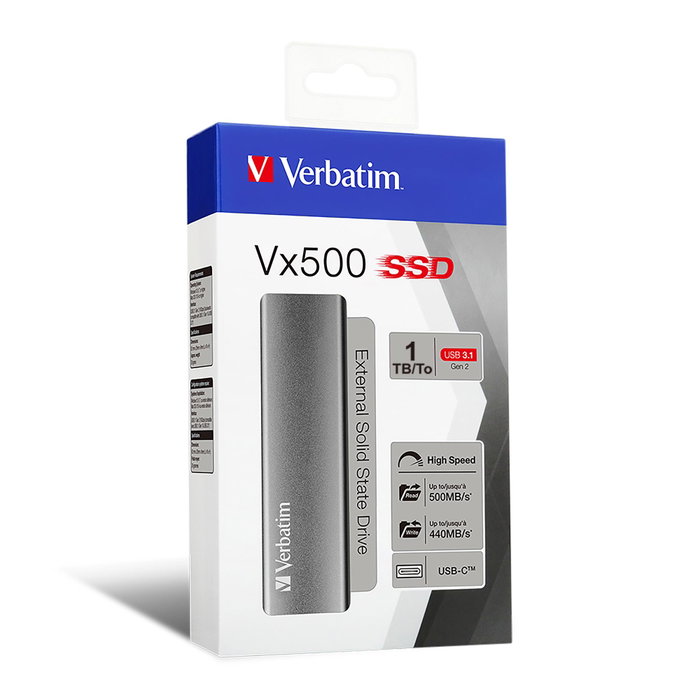 Verbatim Store n Go Vx500 1 To SSD USB 3.2 Gen 2 Silver