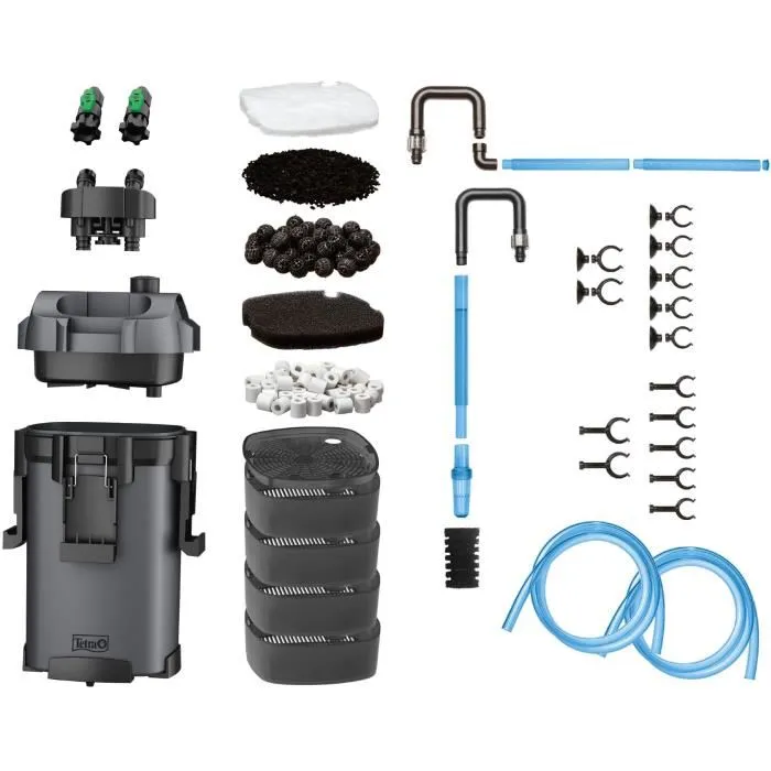 Tetra Filtre Extérieur EX 1500 Plus - Pour Aquarium 300 à 600 L - 4 Paniers - Débit max 1030 L/h - Filtre Haute Performance avec Kit de Médias Complet