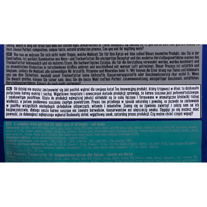 Dolina Noteci 8532 Aliments pour chat Adulte Morue 1 kg