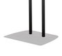 B-Tech Pole de Plancher BT4118 en Aluminium, Diametre 50 mm, Hauteur 1.8 m avec Gestion de Cables, Compatible BT4001, BT4002, BT7052 et BT7841