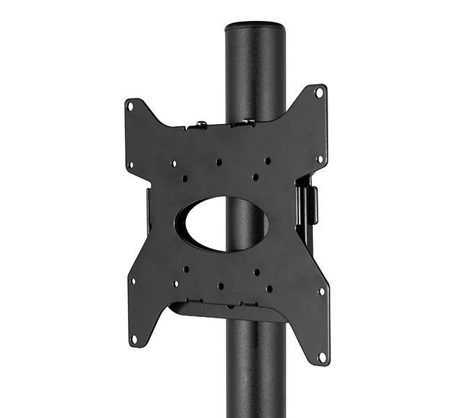 B-Tech Pole de Plancher BT4118 en Aluminium, Diametre 50 mm, Hauteur 1.8 m avec Gestion de Cables, Compatible BT4001, BT4002, BT7052 et BT7841