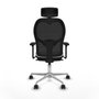 Piqueras y Crespo Chaise de Bureau avec Appui-tête Jorquera 3D086N2 Blanc