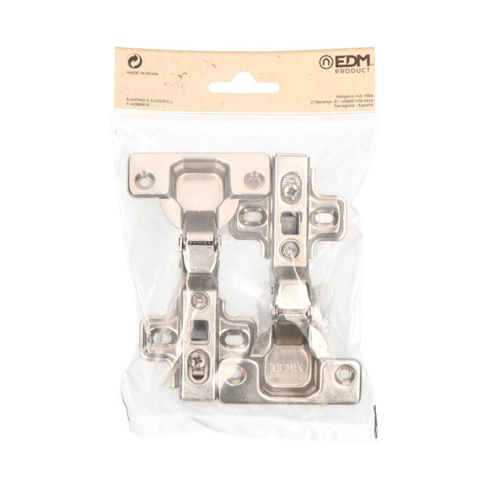 Charnière EDM 85649 BC03 Métal Acier 35 mm Trombone Charnière EDM 85649 BC03 Métal Acier 35 mm Trombone