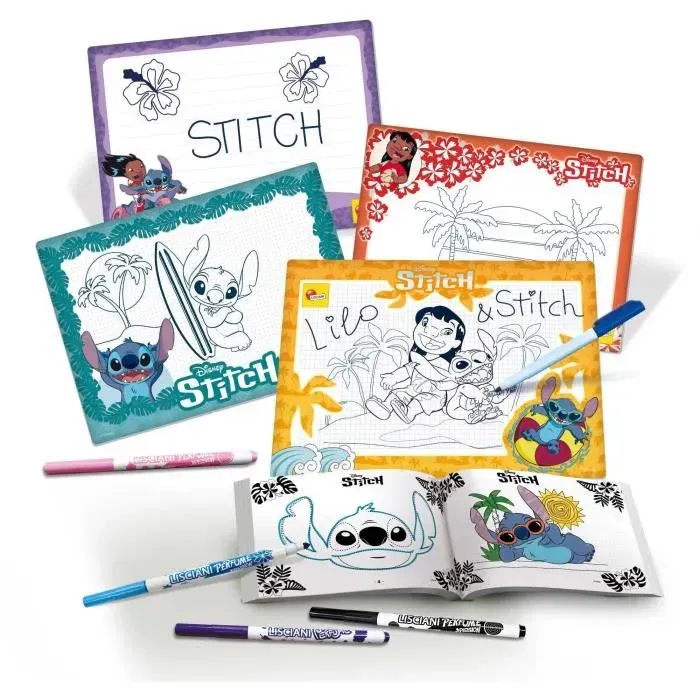 Lisciani Giochi Kit de Dessin Stitch - Feutres Parfumés, Crayons de Couleur et Autocollants pour Enfants - Jeu Créatif Apprentissage du Dessin - À Partir de 8 Ans Lisciani Giochi Kit de Dessin Stitch - Feutres Parfumés, Crayons de Couleur et Autocollants pour Enfants - Jeu Créatif Apprentissage du Dessin - À Partir de 8 Ans
