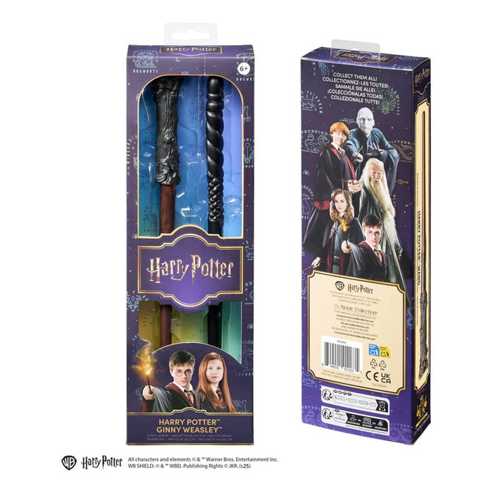 Harry Potter deux baguettes de jeu de rôle Harry Potter & Ginny Weasley 30 cm Harry Potter deux baguettes de jeu de rôle Harry Potter & Ginny Weasley 30 cm