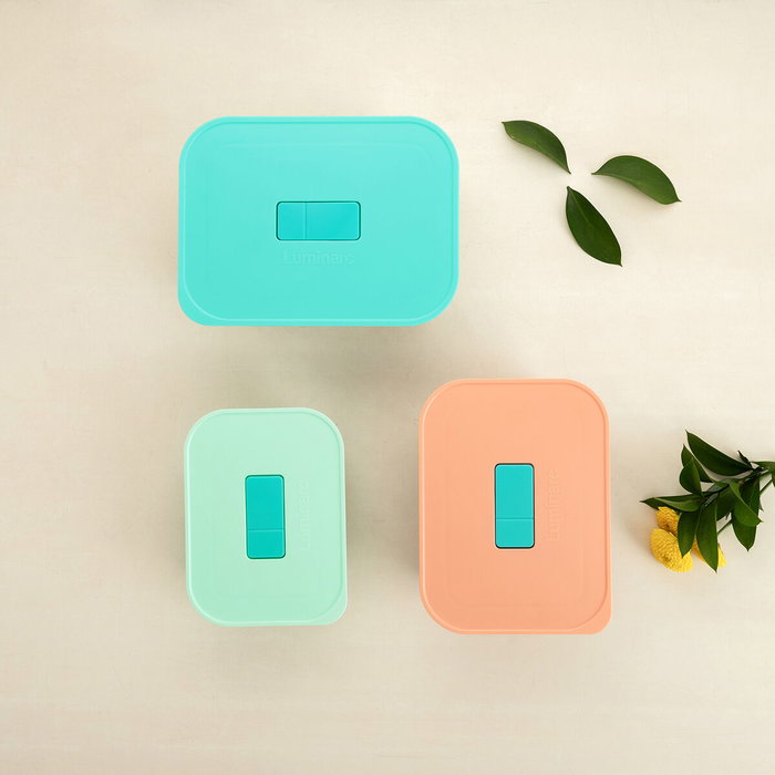 Boîte à lunch hermétique Luminarc Joy Bleu verre 1,5 L (6 Unités)