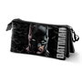 Karactermania Portatodo PTODO Triple Face Batman - Trousse scolaire à 3 compartiments avec fermeture éclair - 10 x 23,5 x 5 cm