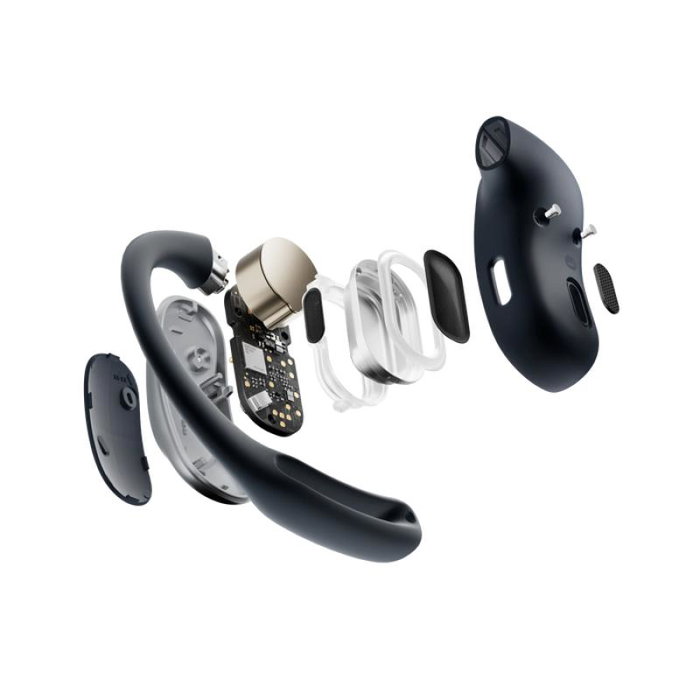 AfterShokz Casque Sport Sans Fil OpenFit Noir - Modèle T511-ST-BK (T511STBK) pour Entrainement et Activités Extérieures