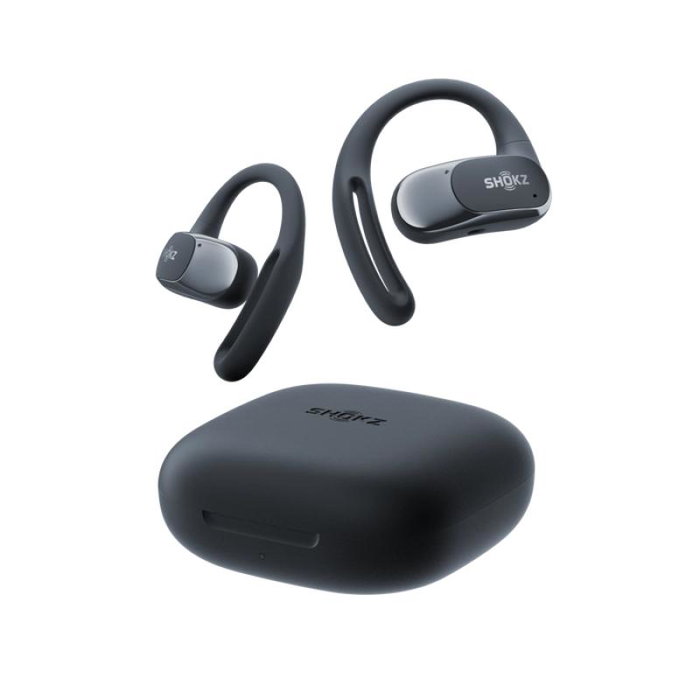 AfterShokz Casque Sport Sans Fil OpenFit Noir - Modèle T511-ST-BK (T511STBK) pour Entrainement et Activités Extérieures