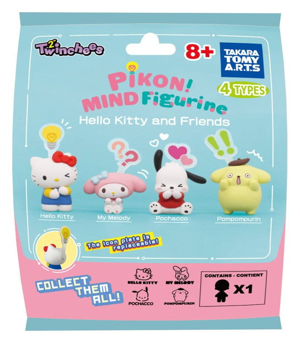 Sanrio Blind Pack assortiment figurines Twinchees Hello Kitty & Friends Pikon Mind 5 cm (24)