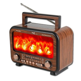 SAMI Radio Sami Vintage 4 bandes en bois style cheminée