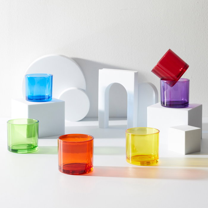 Home Deco Factory Jeu de 6 Verres Multicolores 160 ml